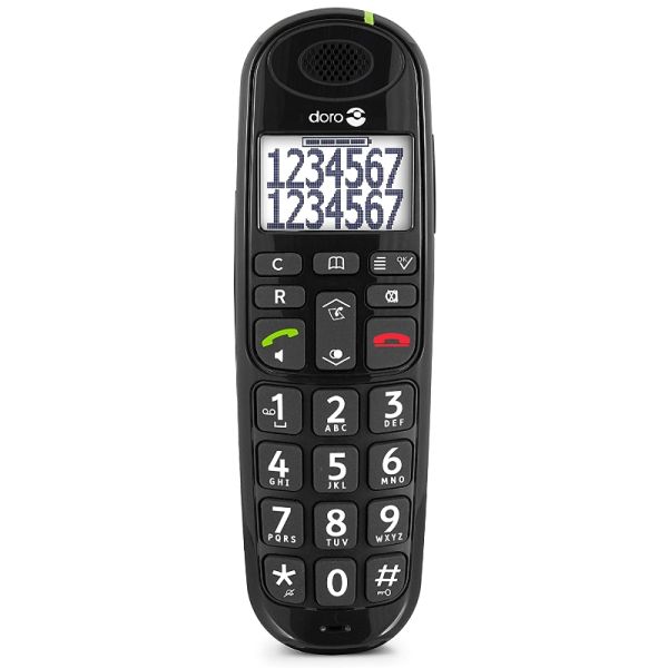 Doro PhoneEasy 110 – Téléphone sans fil DECT compact noir – 5953