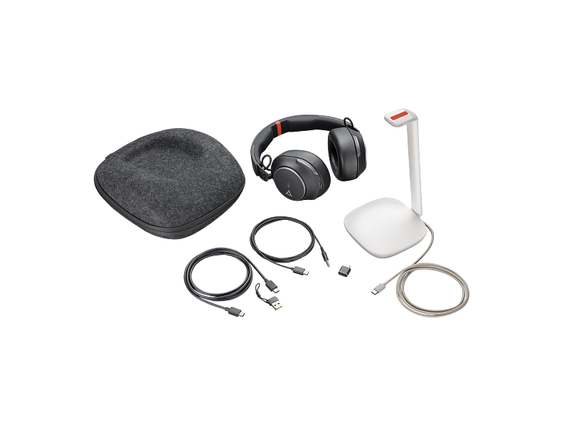 Poly Voyager Surround 85 UC - Casque stéréo Bluetooth USB-C certifié Microsoft Teams avec base de chargement - 8G7T8AA - 8G7T8AA vue 3