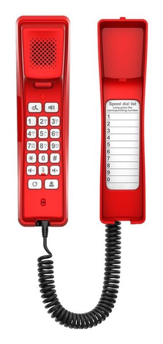 Fanvil H2U Rouge - Téléphone IP pour Hôtel