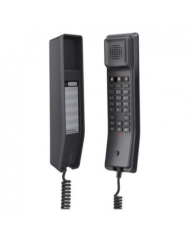 GHP611 Grandstream – Téléphone IP compact noir pour hôtel avec PoE