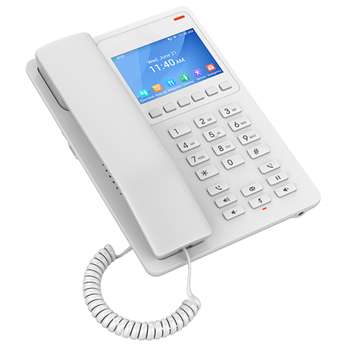 GHP630 Grandstream – Téléphone IP compact hôtelier avec écran couleur et options PoE/USB