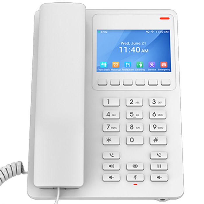 GHP630W Grandstream – Téléphone IP hôtelier compact avec Wi-Fi 6 et écran couleur