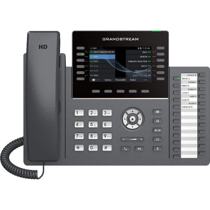 GRP2636 Grandstream – Téléphone IP 12 lignes avec écran couleur, Wi-Fi 6, Bluetooth et 24 MPK