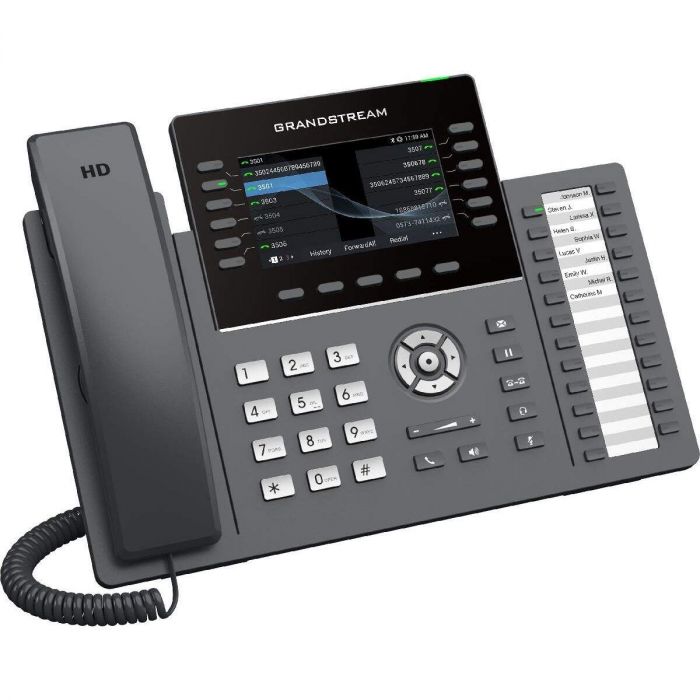 GRP2636 Grandstream – Téléphone IP 12 lignes avec écran couleur, Wi-Fi 6, Bluetooth et 24 MPK