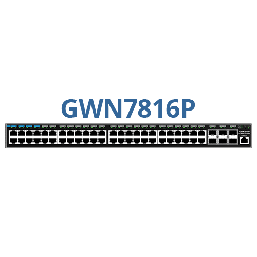 Grandstream GWN7816(P) – Switch administré L3 48 ports Gigabit avec 6 SFP+ et PoE++