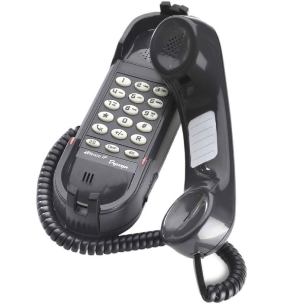 Depaepe HD 2000 - Téléphone analogique urgence 2 touches sans clavier gris foncé - PA400A