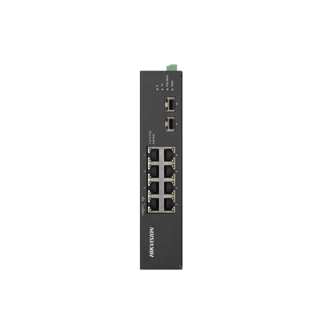 Switch L2 Unmanaged 8 PoE 2 SFP 90W Hikvision -30/65°C