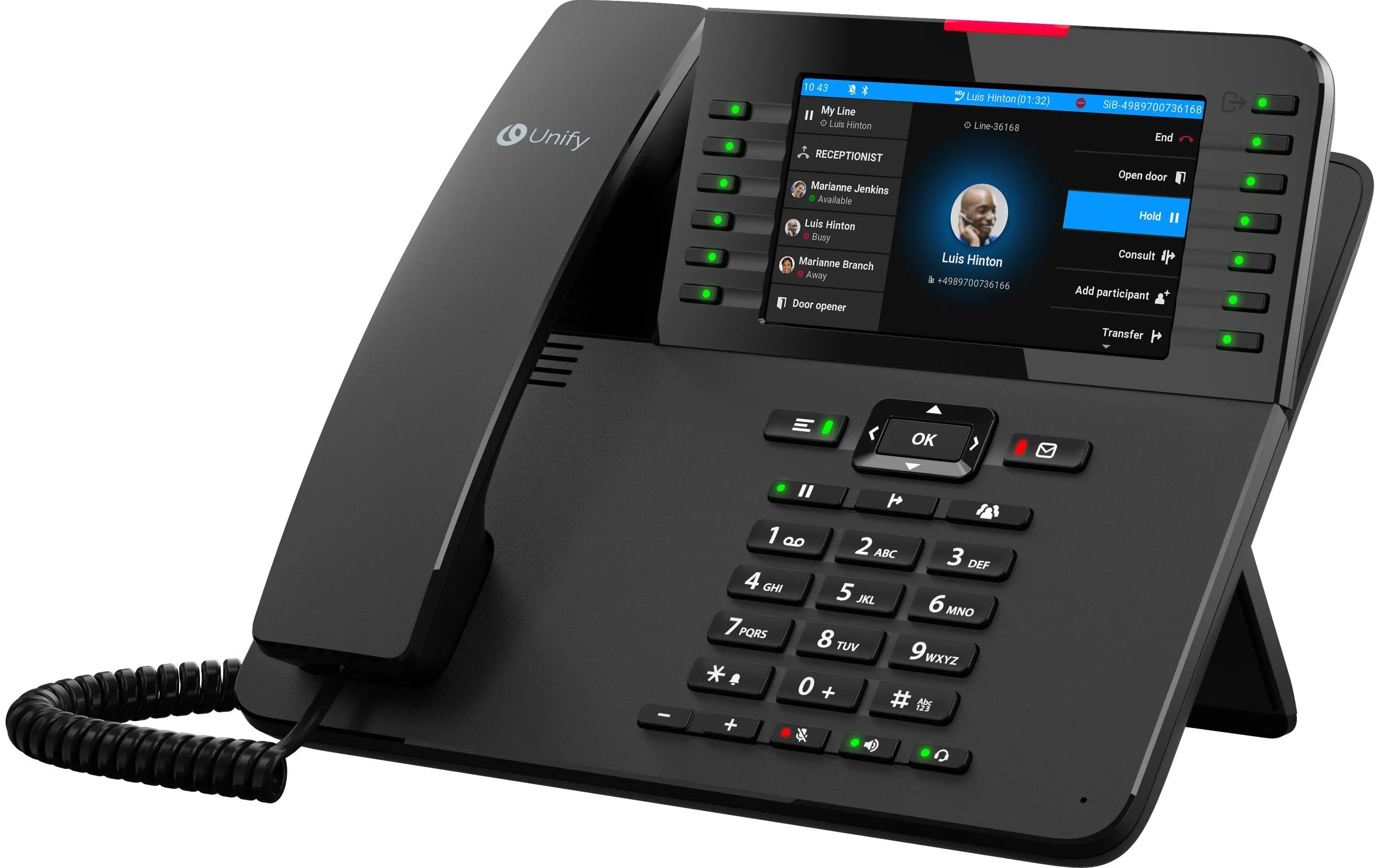 Unify OpenScape Desk Phone CP710 - Téléphone IP écran couleur HD - 50009217