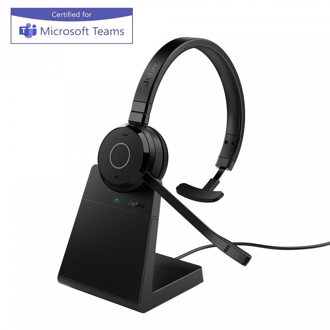 Jabra Evolve 65 TE - Casque sans fil mono Microsoft Teams + socle - 6693-833-399