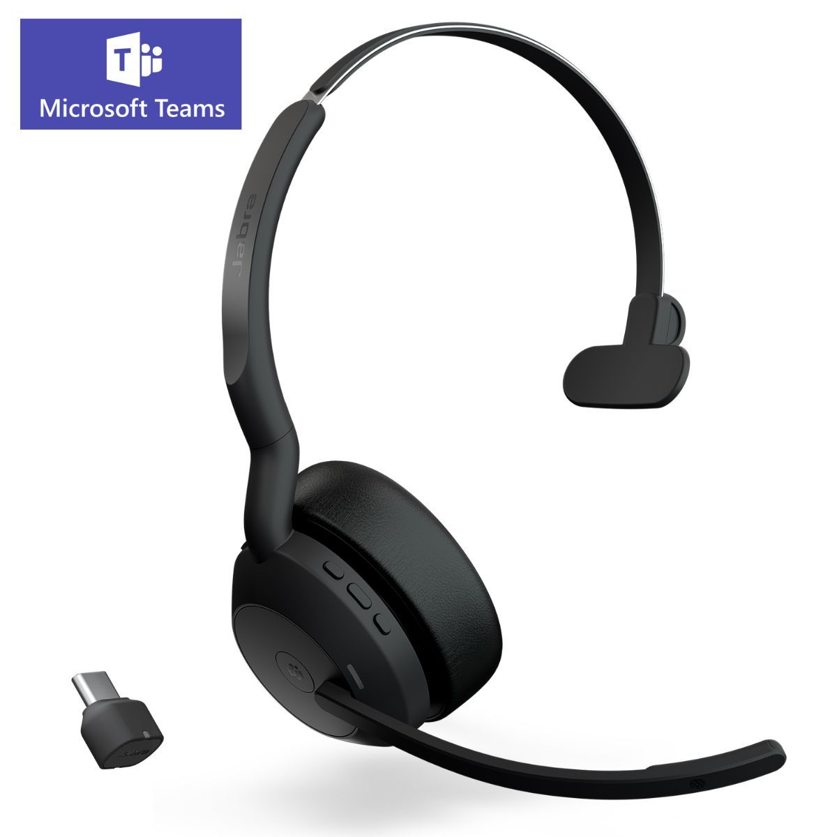 Jabra Evolve2 55 Mono MS - Casque sans fil mono Microsoft Teams - 25599-899-899