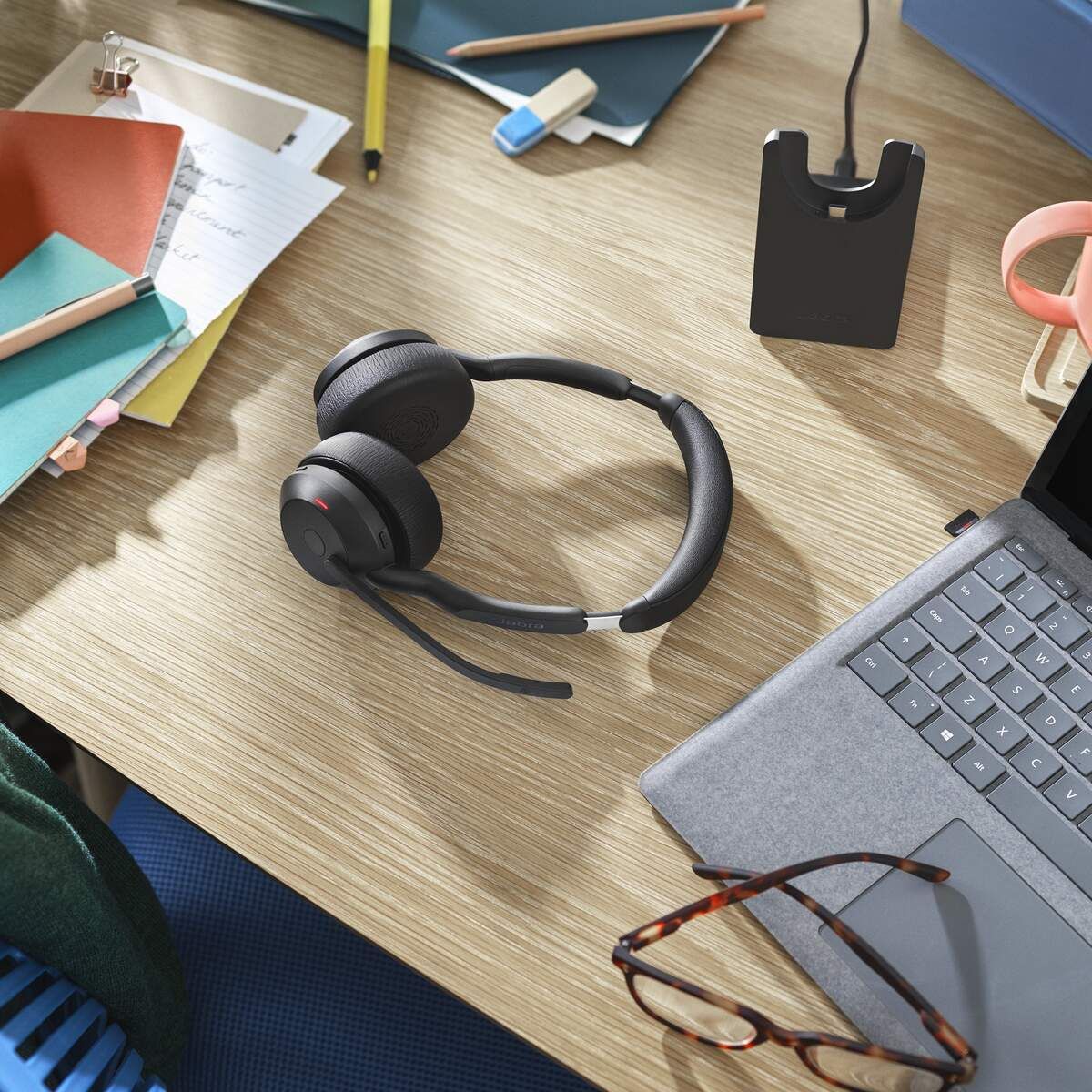 Jabra Evolve2 55 - Casque sans fil stéréo MS Teams avec dongle USB-A - 25599-999-999