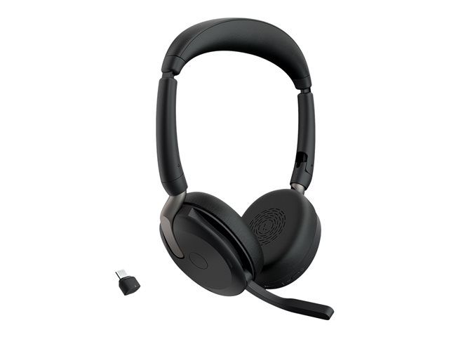 Jabra Evolve2 65 Flex UC Stéréo avec Link 380C/A et socle de charge