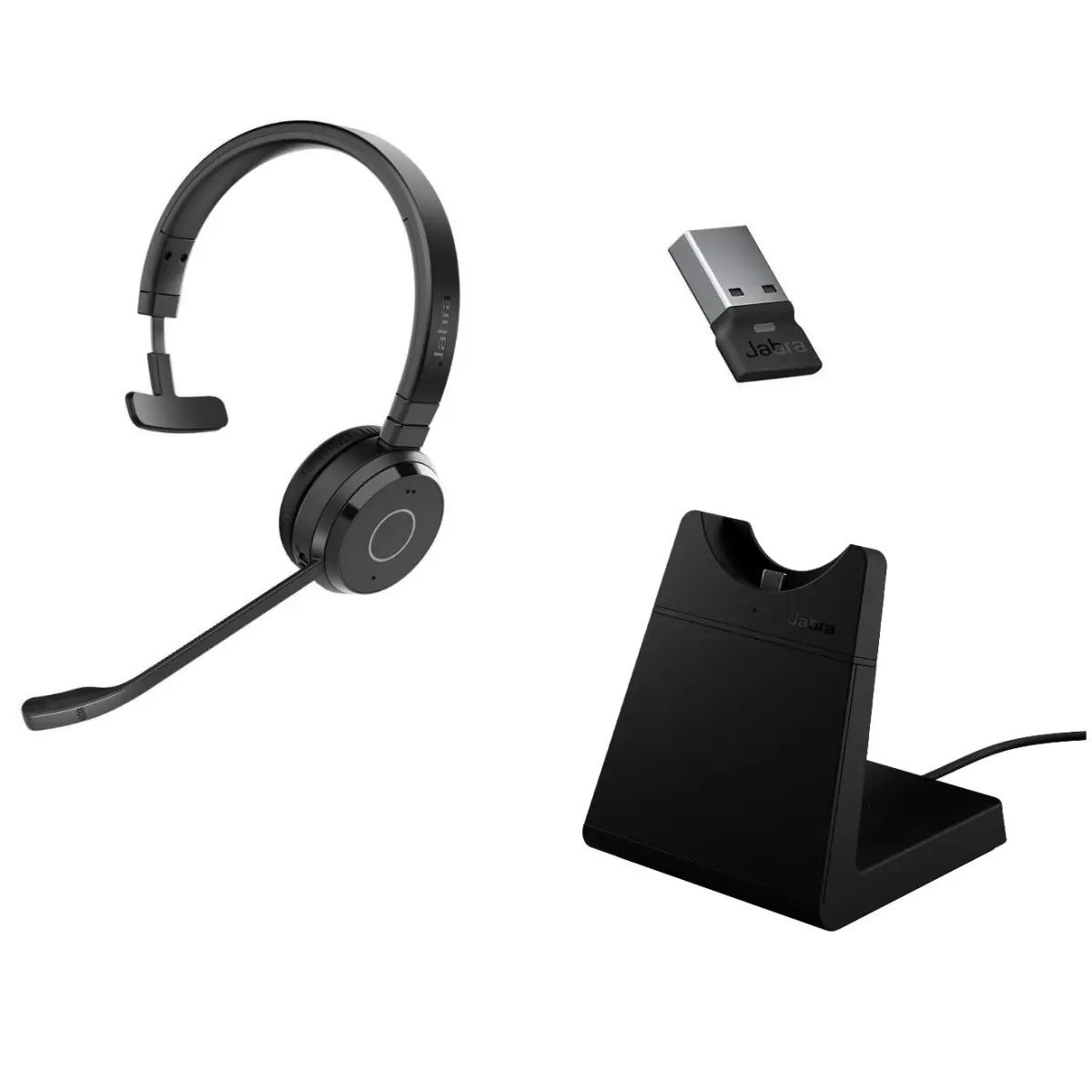 Jabra Evolve 65 TE - Casque sans fil mono Microsoft Teams + socle - 6693-833-399