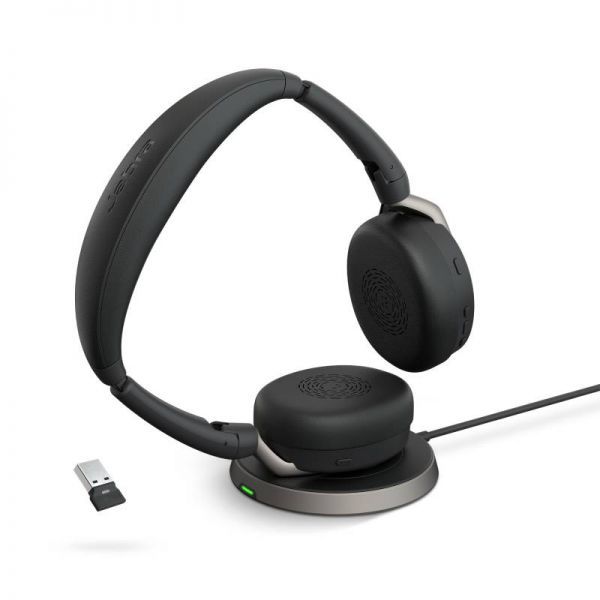 Jabra Evolve2 65 Flex MS - Casque sans fil stéréo avec socle de charge - 26699-999-989