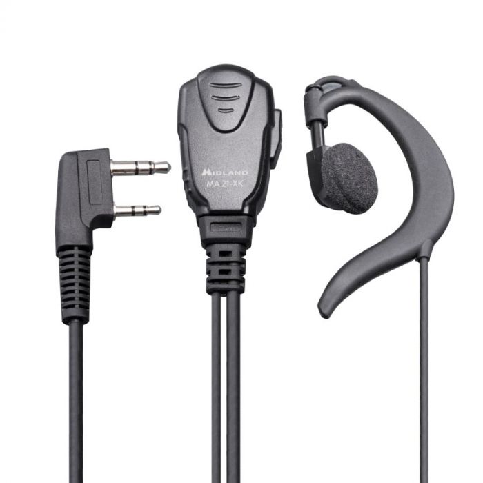 Micro-écouteur Midland MA21-XK (2 pins Kenwood, Réglable) – C709.06