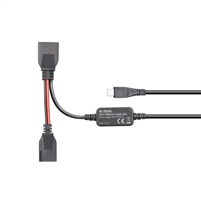 Midland AL-Dual 48 – Réducteur de tension 12V/5V Micro USB – C1403