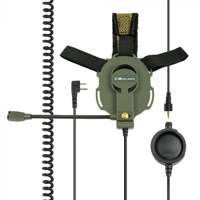 Midland Bow-M Evo 2 Pins – Micro-écouteur tactique avec PTT – C1046.02