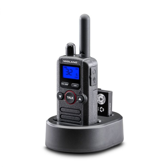 Midland BR180 – Talkie-walkie professionnel PMR446 compact et léger, idéal pour le retail et la restauration