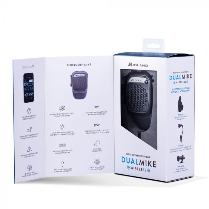Midland Dual Mike Wireless – Microphone Bluetooth CB Talk – C1363