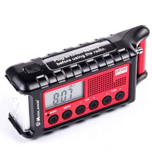 Midland ER300 – Radio d’urgence multifonction solaire