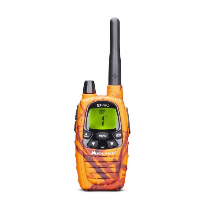 Midland G7 Pro Blaze – Talkie-walkie PMR446 haute visibilité pour chasse et loisirs