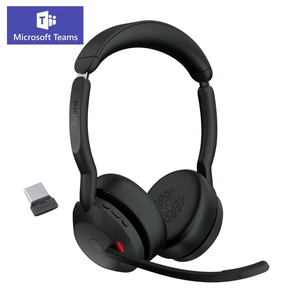 Jabra Evolve2 55 - Casque sans fil stéréo MS Teams avec dongle USB-A - 25599-999-999