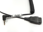 Axtel - Cordon QD/2,5 mm jack spiralé 70-230cm - AXC-25