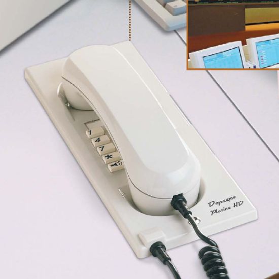 Depaepe Platine HD - Téléphone analogique urgence avec clavier 4 mémoires gris - PJ804G