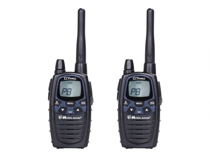 Midland G7 Pro Single – Talkie-walkie PMR446/LPD compact avec VOX et alerte vibrante