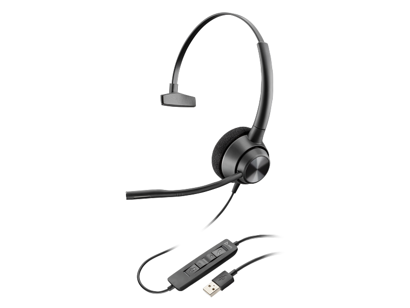 Poly EncorePro 310 - Casque mono USB-A centre d'appels - 767G1AA - 767G1AA