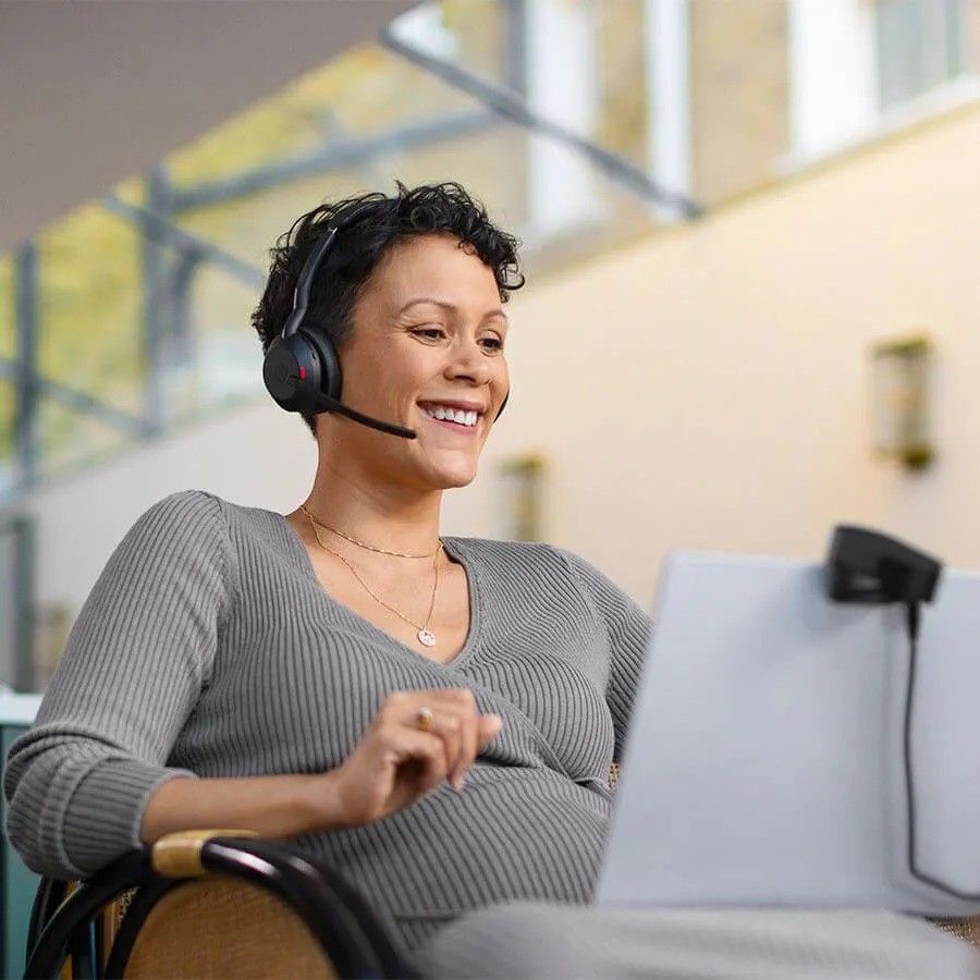 Jabra Evolve2 55 - Casque sans fil stéréo UC avec dongle USB-C - 25599-989-899