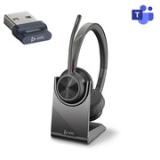 Poly Voyager 4320 - Casque stéréo Bluetooth USB-A certifié Microsoft Teams avec dongle et base de chargement - 77Z00AA - 77Z00AA