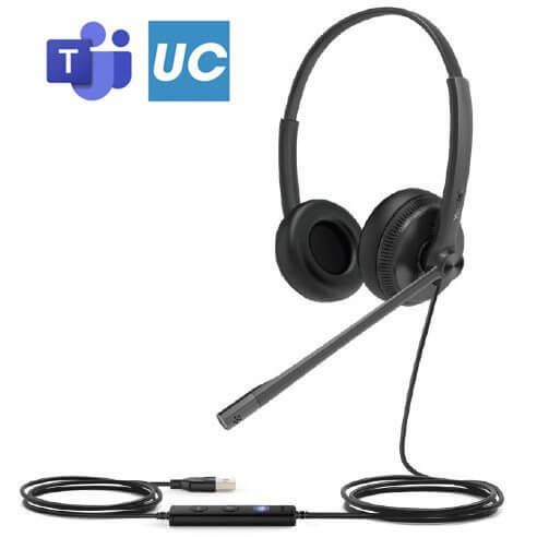 Yealink UH34 Duo – Casque USB double oreille avec micro antibruit Teams