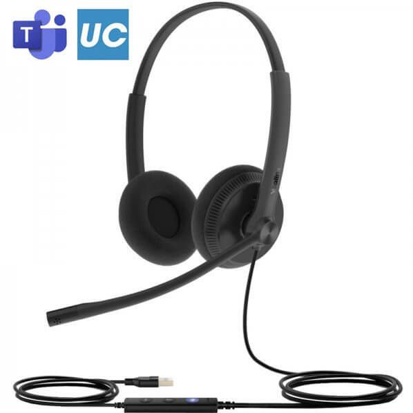 Yealink UH34 Lite – Casque USB double oreille compatible Teams
