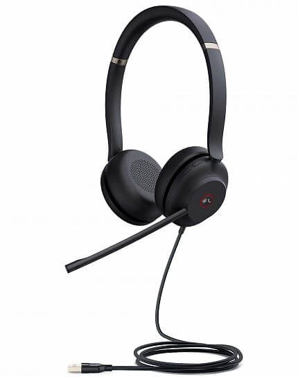 Yealink UH35 USB-A – Casque Teams avec bouton dédié et audio optimisé