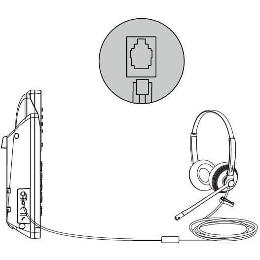 Yealink YHS34 Mono – Casque filaire léger avec micro antibruit RJ9