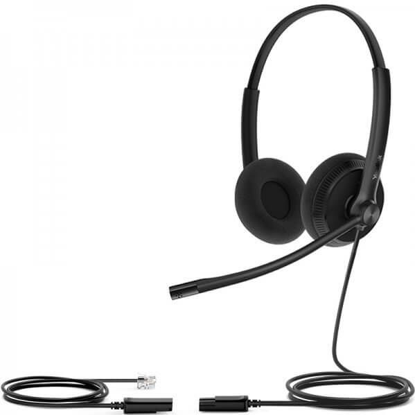 Yealink YHS34 Lite – Casque RJ9 double oreille avec mousse légère