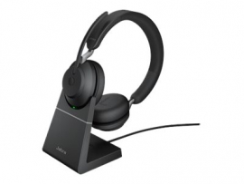 Casque Jabra Evolve2 65 USB-C UC Stéréo avec base - micro-casque ergonomique et réduction de bruit passive