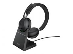 Casque Jabra Evolve2 65 USB-C UC Stéréo avec base - micro-casque ergonomique et réduction de bruit passive