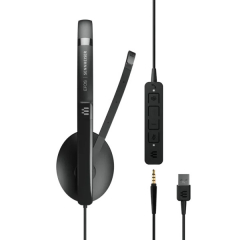 EPOS ADAPT 135T USB / JACK 3.5, casque monaural avec connectivité USB et jack 3,5 mm